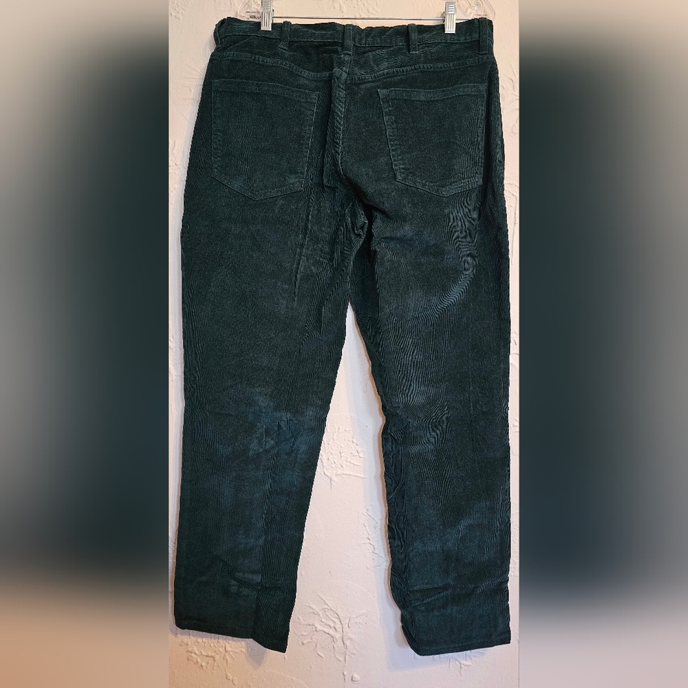 NWT 32x28 Lands' End Slim Stretch Corduroy Pant Deep Balsam Mens - Picture 2 of 5